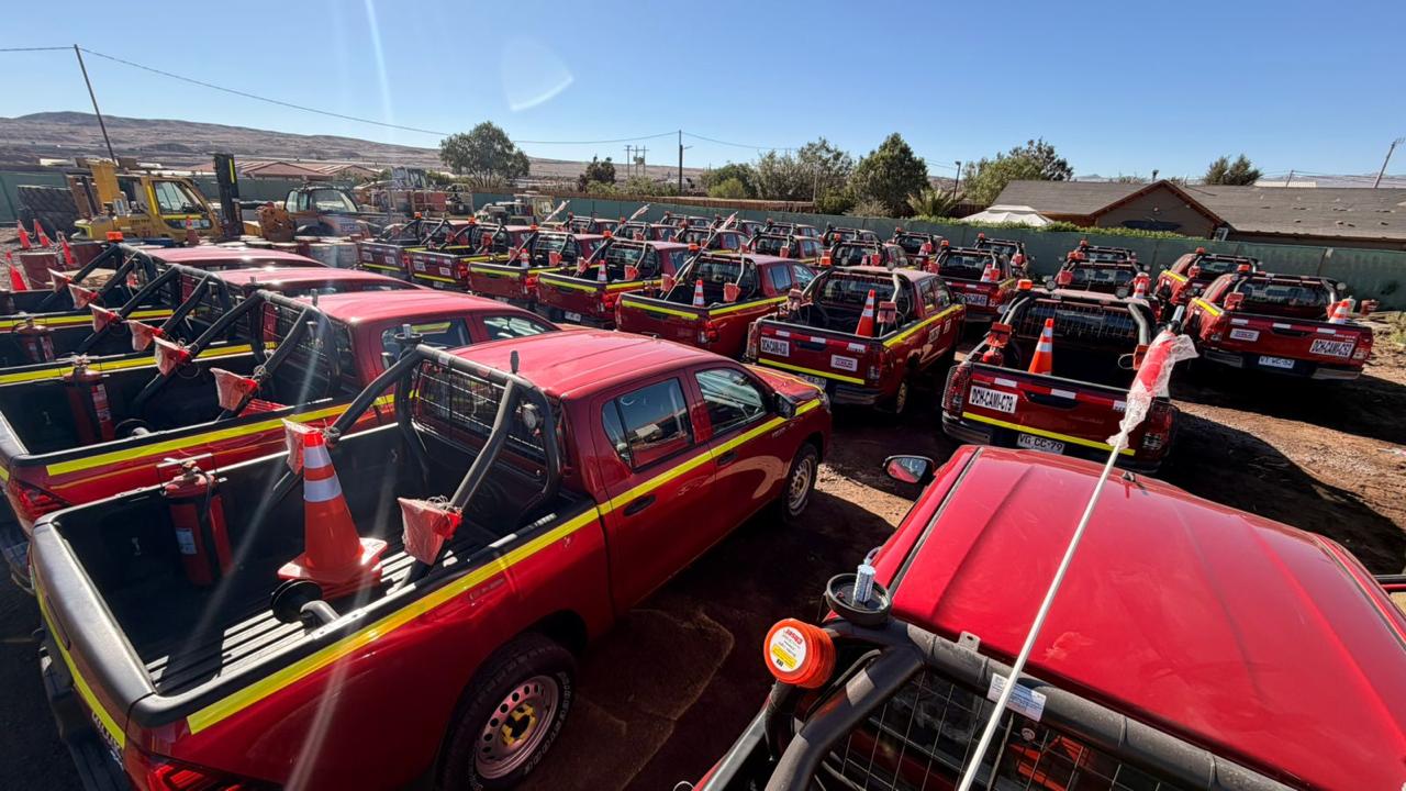 Flota de camionetas mineras equipadas por DOBLETRACCION